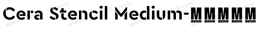 Cera Stencil Medium字体转换